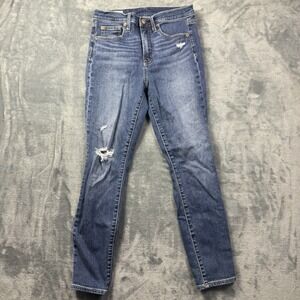 GAP True Skinny High Rise Jeans Womens 6R 28 Blue Cotton Stretch Denim Pockets